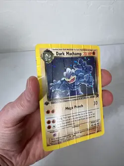 2000 Pokemon Dark Machamp Holo Rare 1st Edition Team Rocket 10/82 HP - Image 2