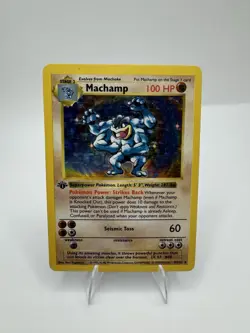 Pokemon Machamp 1st Edition 8/102 MP - Image 1
