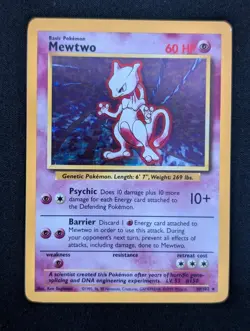 Mewtwo 010/102 Base Set Pokemon NM - Image 1