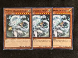 3x YuGiOh! - White Dragon Ninja MP25-EN444 Common 1st Edition Near Mint - Image 1