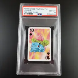 PSA 10 Ivysaur 10 of Clubs Graded Pokemon Mini Bicycle Card - Image 1