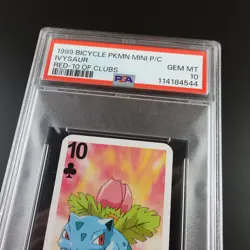 PSA 10 Ivysaur 10 of Clubs Graded Pokemon Mini Bicycle Card - Image 2