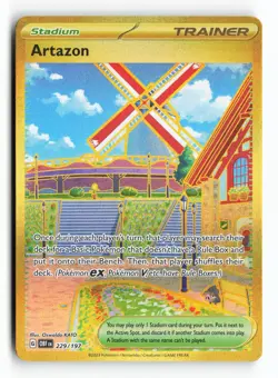 Artazon 229/197 SV03: Obsidian Flames Holo Gold Hyper Rare Pokemon TCG Card LP - Image 1