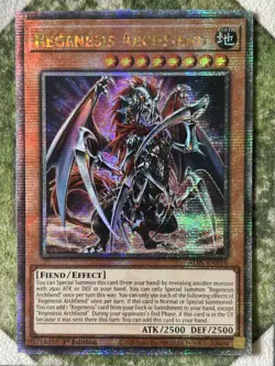 YuGiOh REGENESIS ARCHFIEND Quarter Century Secret Rare ALIN-EN016 - Image 2