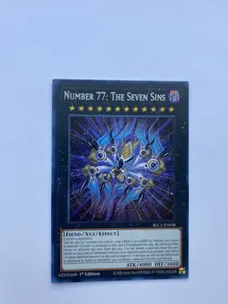 Yu-Gi-Oh Number 77 The Seven Sins Silver Ultra Rare 1st Edition - Image 1