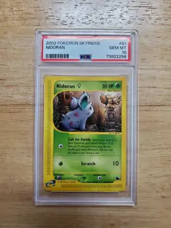 Pokemon PSA 10 GEM MINT 2003 Nidoran 81/144 Skyridge Card - Image 1