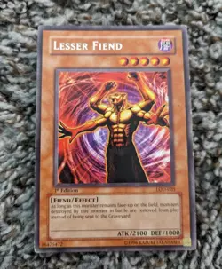 Yugioh - Lesser Fiend - LOD-003 - Rare 1st Edition NA English Vintage - Image 1