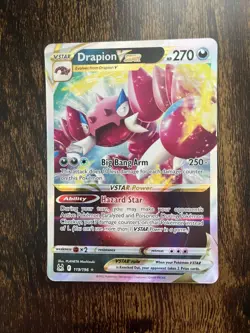Drapion VSTAR 119/196 Lost Origin Ultra Rare Holo Pokemon TCG Card NM - Image 1