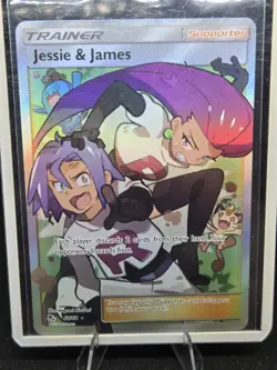 Pokemon TCG Hidden Fates Jessie & James 68/68 Ultra Rare Holo Full Art Trainer - Image 1