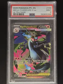 Pokemon Mega Charizard X ex Ultra Rare Holo PSA 9 109/094 EN - Image 1