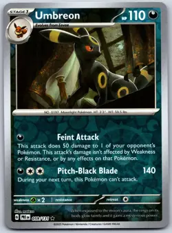 Umbreon 059/131 Holo Rare Prismatic Evolutions Pokemon Reverse Holo Near Mint - Image 1