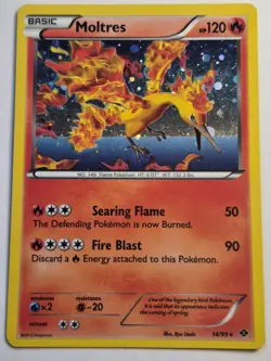 Moltres 14/99 Holo R Next Destinies Pokemon MP - Image 1