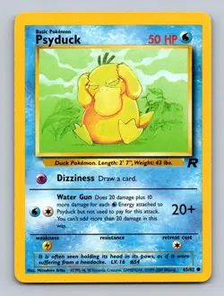 Psyduck 65/82 Common Team Rocket Pokemon Unlimited Lightly Played - Image 1