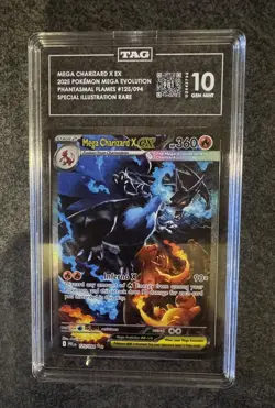 Pokemon Mega Charizard Ex 125/094 Pokemon Phantasmal Flames SIR English TAG 10 - Image 2