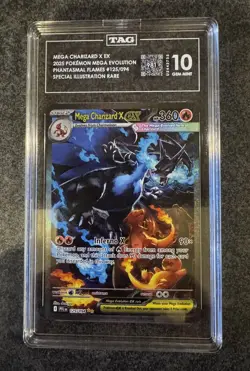Pokemon Mega Charizard Ex 125/094 Pokemon Phantasmal Flames SIR English TAG 10 - Image 3