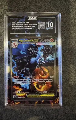 Pokemon Mega Charizard Ex 125/094 Pokemon Phantasmal Flames SIR English TAG 10 - Image 4
