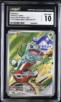 Pokemon TCG Bulbasaur 037 Promo First Partner 30th Anniversary CGC Graded 10 - Image 1