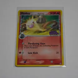 Pokemon TCG LP Mankey 70/110 EX Holon Phantoms Delta Species Holo - Image 1