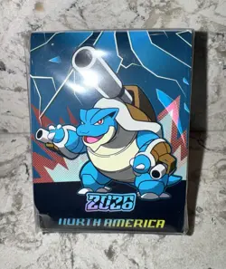 Pokemon Mega Blastoise NAIC 2026 Competitor Kit Playmat Deck Box Sleeves Hat Pin - Image 4