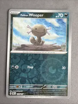 Pokemon TCG * SV Obsidian Flames * 127/197 Paldean Wooper REVERSE HOLO Common - Image 1