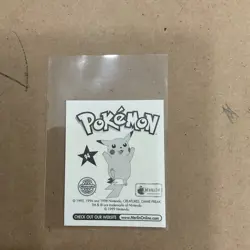 1999 Pokemon Merlin Stickers - Gengar #94 - Image 2