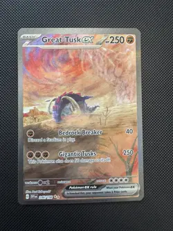 Pokemon TCG Scarlet and Violet Base Set Great Tusk EX 246/198 Holo Full Art - NM - Image 1