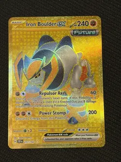 Pokemon TCG Temporal Forces 217/162 Iron Boulder Ex Hyper Rare - NM - Image 1