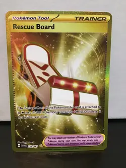 Rescue Board 225/167 Hyper Rare Pokemon Twilight Masquerade Holo Gold - Image 1