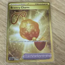 Pokemon TCG Bravery Charm 175/142SV07 Stellar Crown Holo Hyper Rare - Image 1