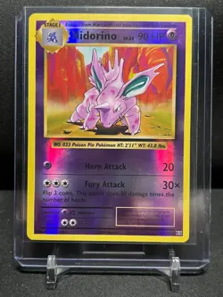 Nidorino 44/108 Reverse Holo Pokemon 2016 XY Evolutions - LP - Image 1