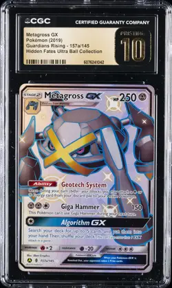 2019 POKEMON #157A/145 METAGROSS EX CGC 10 PERFECT - Image 1