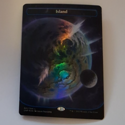 Island 241 FOIL NM MTG Magic the Gathering Unfinity Basic Land - Image 1