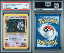 2000 POKEMON GYM HEROES HOLO #14 SABRINA'S GENGAR PSA 6 - Image 3