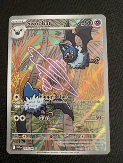 Pokemon Swoobat 120/086 Sv White Flare Illustration Rare Holo NM - Image 1