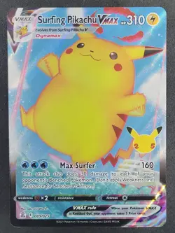 Surfing Pikachu VMAX 009/025 Ultra Rare Celebrations Pokemon TCG - Image 1