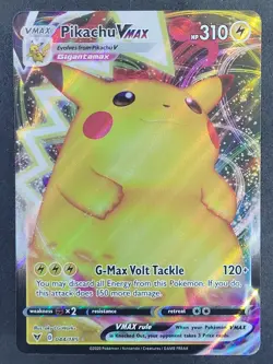 Pikachu VMAX 044/185 Ultra Rare Vivid Voltage Pokemon TCG - Image 1