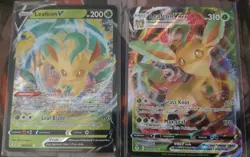 Leafeon VMAX 008/203 & Leafeon V 007/203 Ultra Evolving Skies Pokemon TCG NM - Image 1