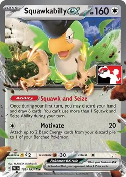 1x Squawkabilly ex (#169/193) - Holofoil NM Eng Pokemon - Prize Pack Series - Image 1
