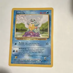 Pokemon TCG Squirtle Base Set Common 063/102 Regular English 1999 - Image 1
