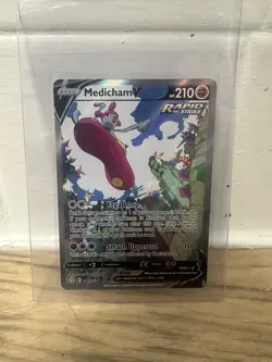 Pokemon Medicham V 186/203 Evolving Skies Rapid Strike Full Art Holo 210 HP - Image 1