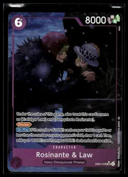 The Azure Sea's Seven #EB04-038 Rosinante & Law (Alternate Art) - Image 1