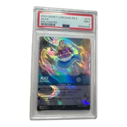Disney Lorcana EN 2 Enchanted Alice Growing Girl #213 PSA 9 - Image 1