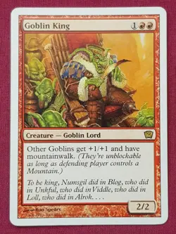 Magic The Gathering 9TH EDITION GOBLIN KING red card MTG NINTH - Image 1