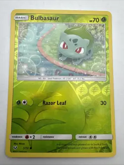 Pokemon TCG Card - Bulbasaur - Shining Legends - Reverse Holo - 1/73 - Image 1