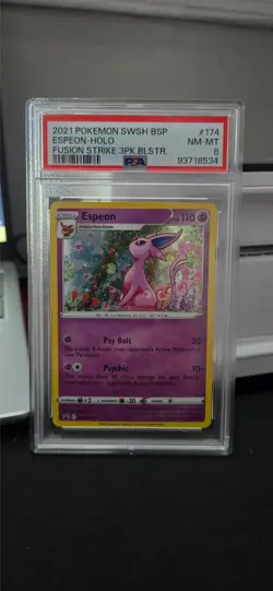 PSA 8 Espeon SWSH174 SWSH: Sword & Shield Promo Cards Holo - Image 1