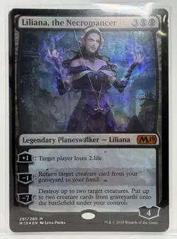 Wizards of the Coast Liliana, the Necromancer Foil M19 Mythic 291/280 EN - Image 1