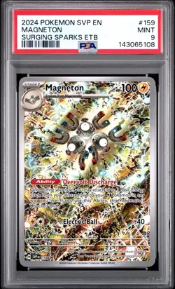 2024 POKEMON SVP EN-SV BLACK STAR PROMO #159 MAGNETON PSA 9 - Image 1