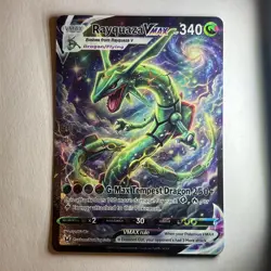 Rayquaza VMAX Holo ART Card, Full Art, This Is NOT A Pokemon Game Card - Image 1