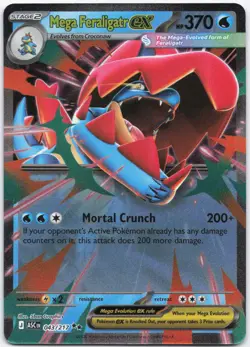 Mega Feraligatr ex 043/217 Double Rare Ascended Heroes Pokemon Near Mint - Image 1