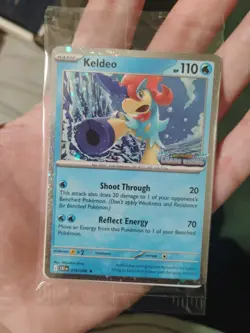 Pokemon TCG Keldeo Sealed Stamped Promo Card Chaos Rising Barnes & Noble Rare - Image 1